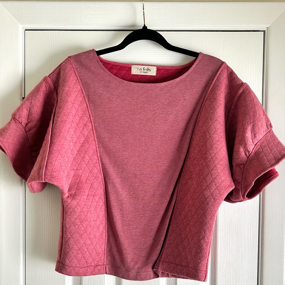 No Frills Mauve Sweater Top Sz L